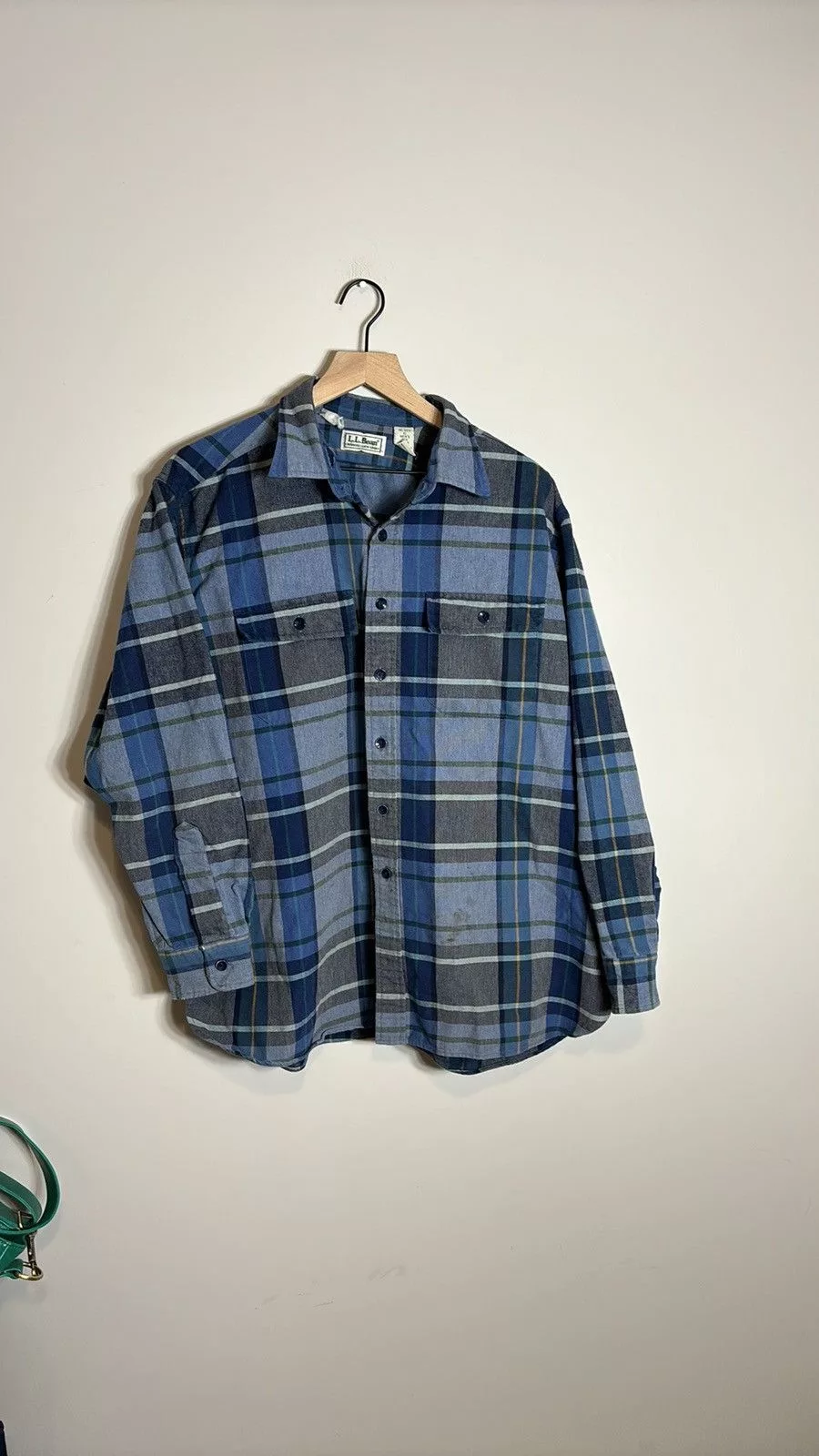 L.L. Bean Shirts Button Ups L.L. Bean LL Bean Chamois Flannel Shirt Blue