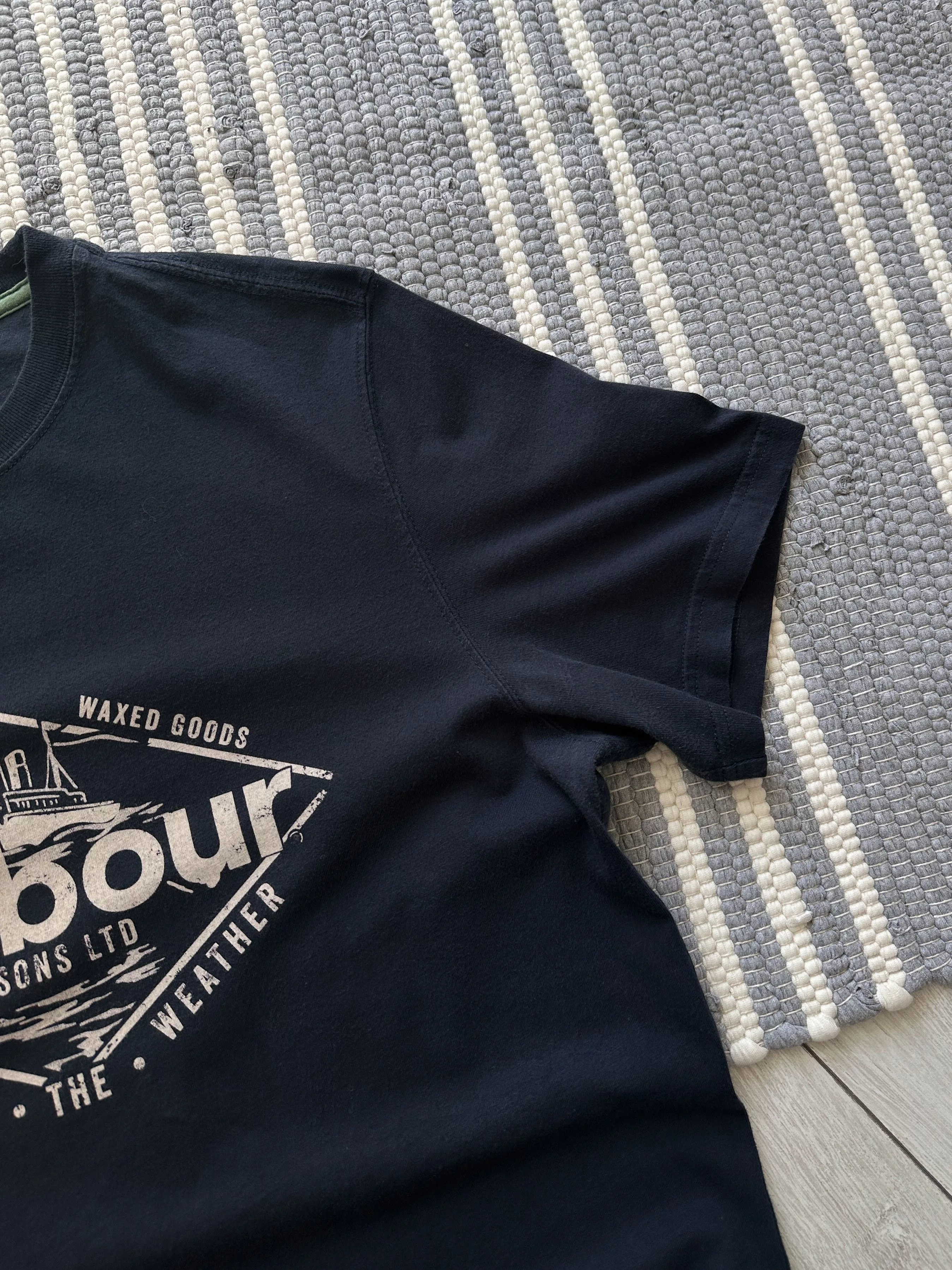 Barbour Short Sleeve T Shirts Barbour Logo Tee Shirt Blue