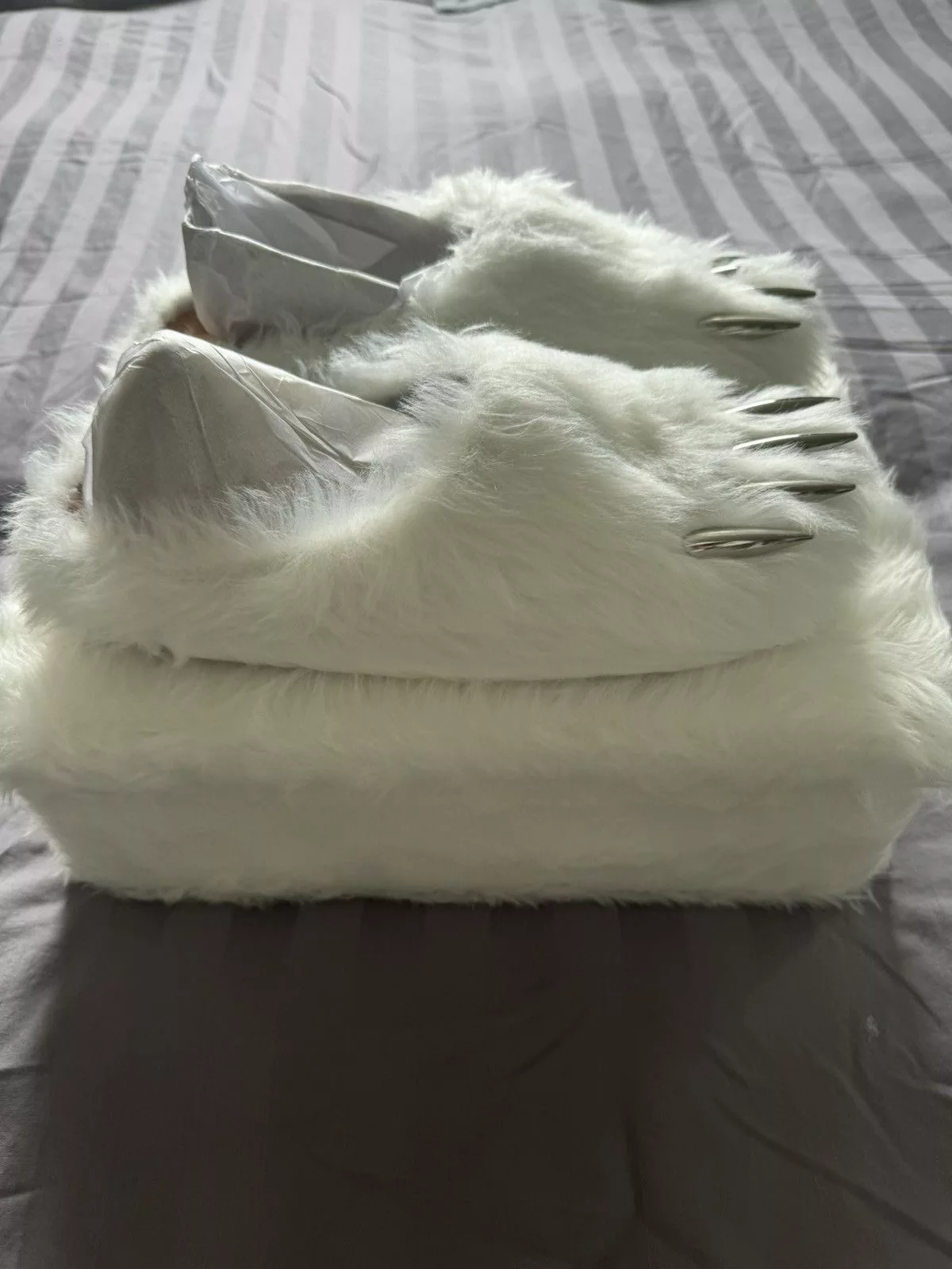Bravest Studios Slip Ons Bravest Studios Bear Claw Mules White