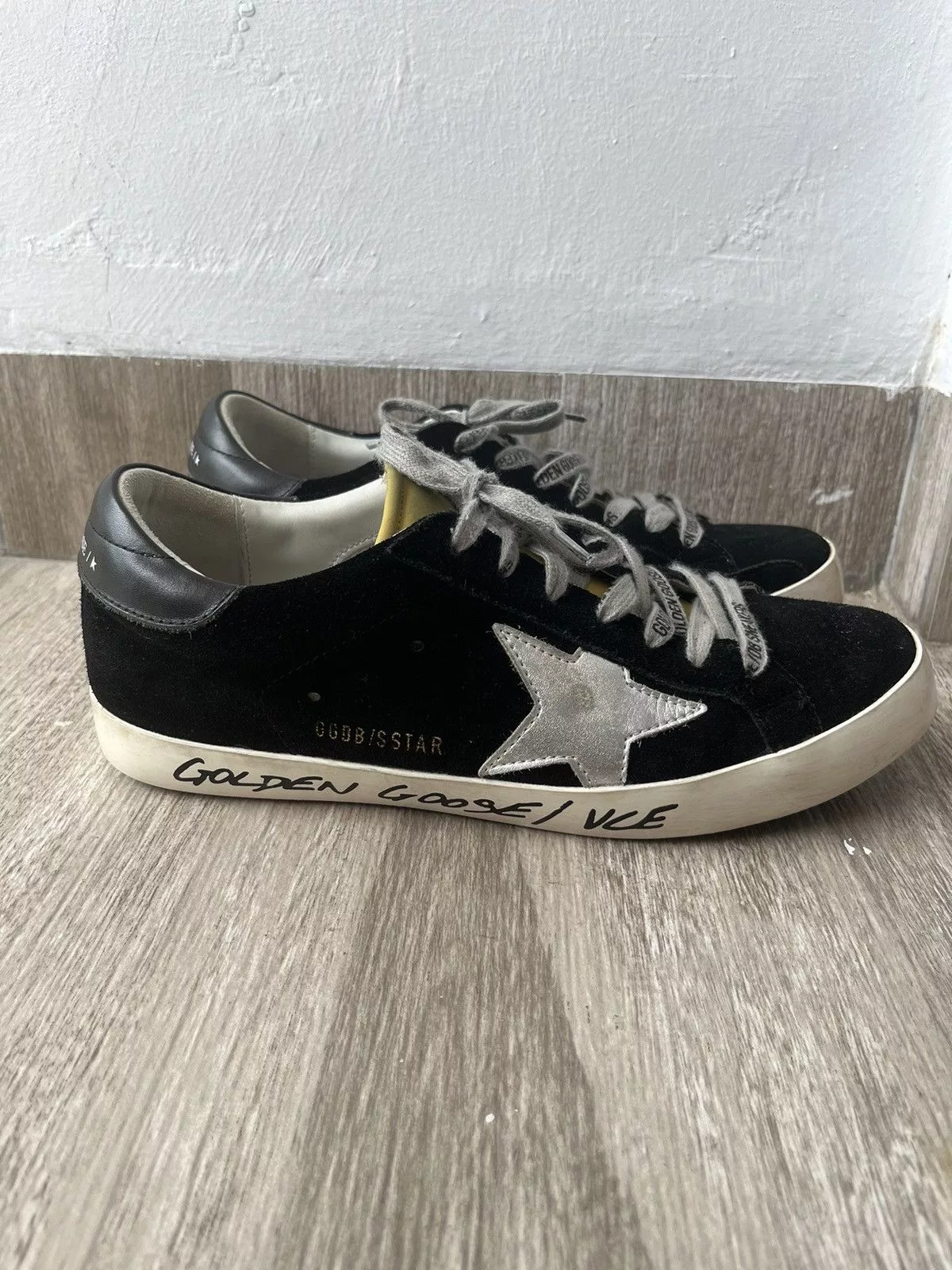 Golden Goose Low Top Sneakers Golden Goose GGDB SUPER-STAR Black
