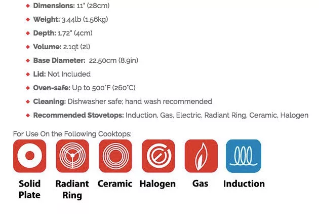 XD Induction 11" Fry Pan