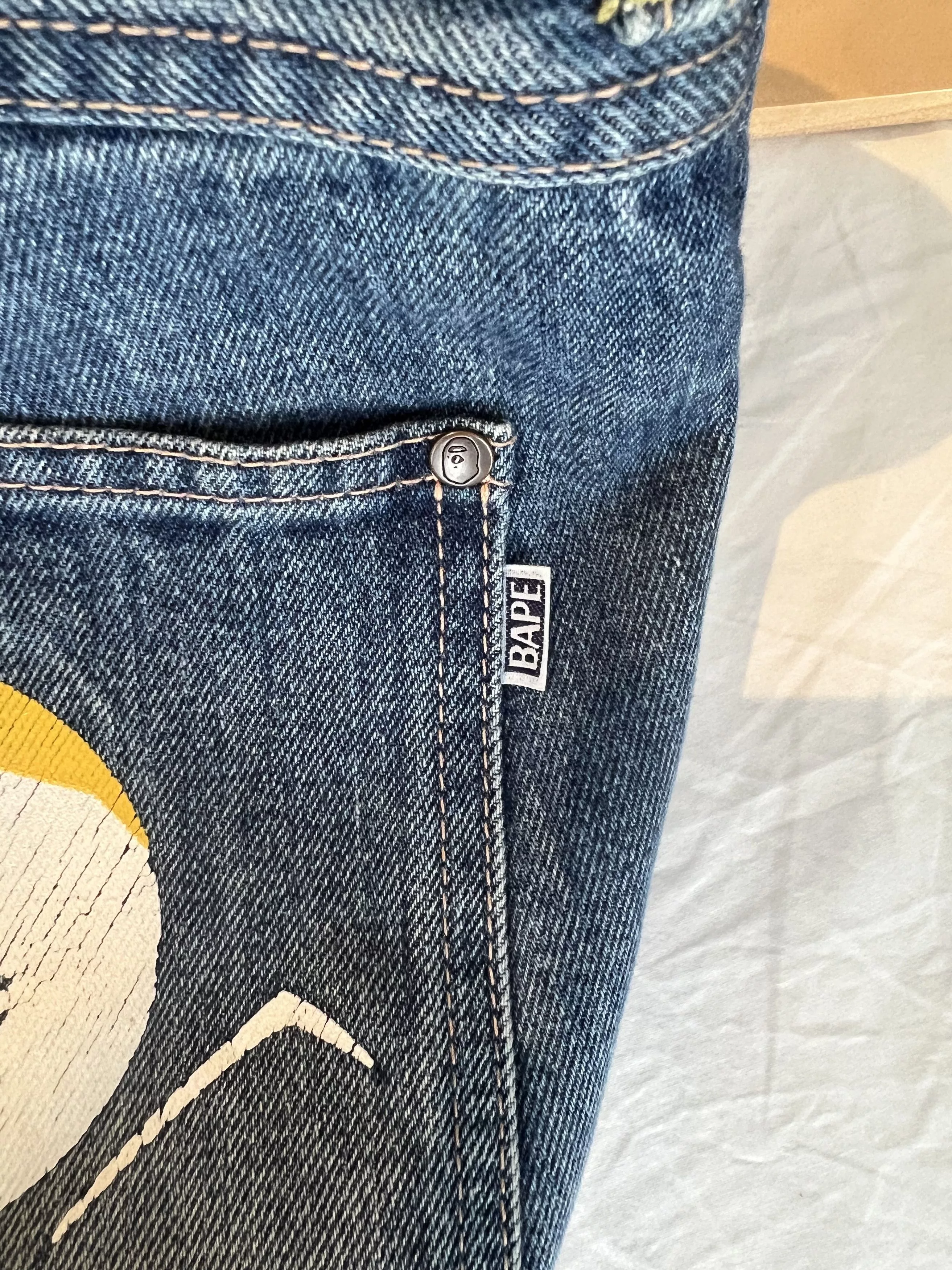 Bape Denim Shadow Bape Loose Fit Denim Purple