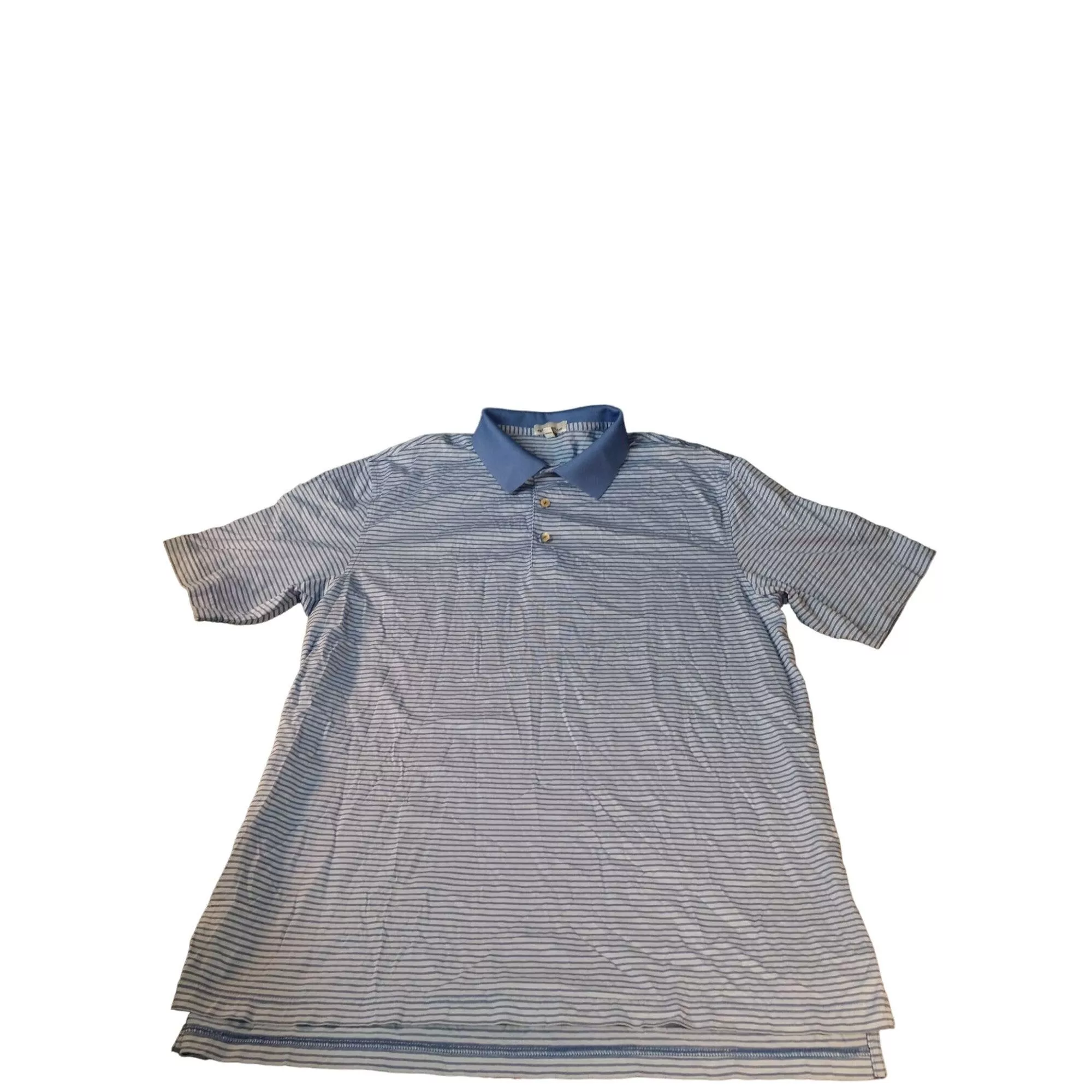 Peter Millar Polos Peter Millar Crown Ease Golf Polo Men Sz L MS19K02 Striped B Blue