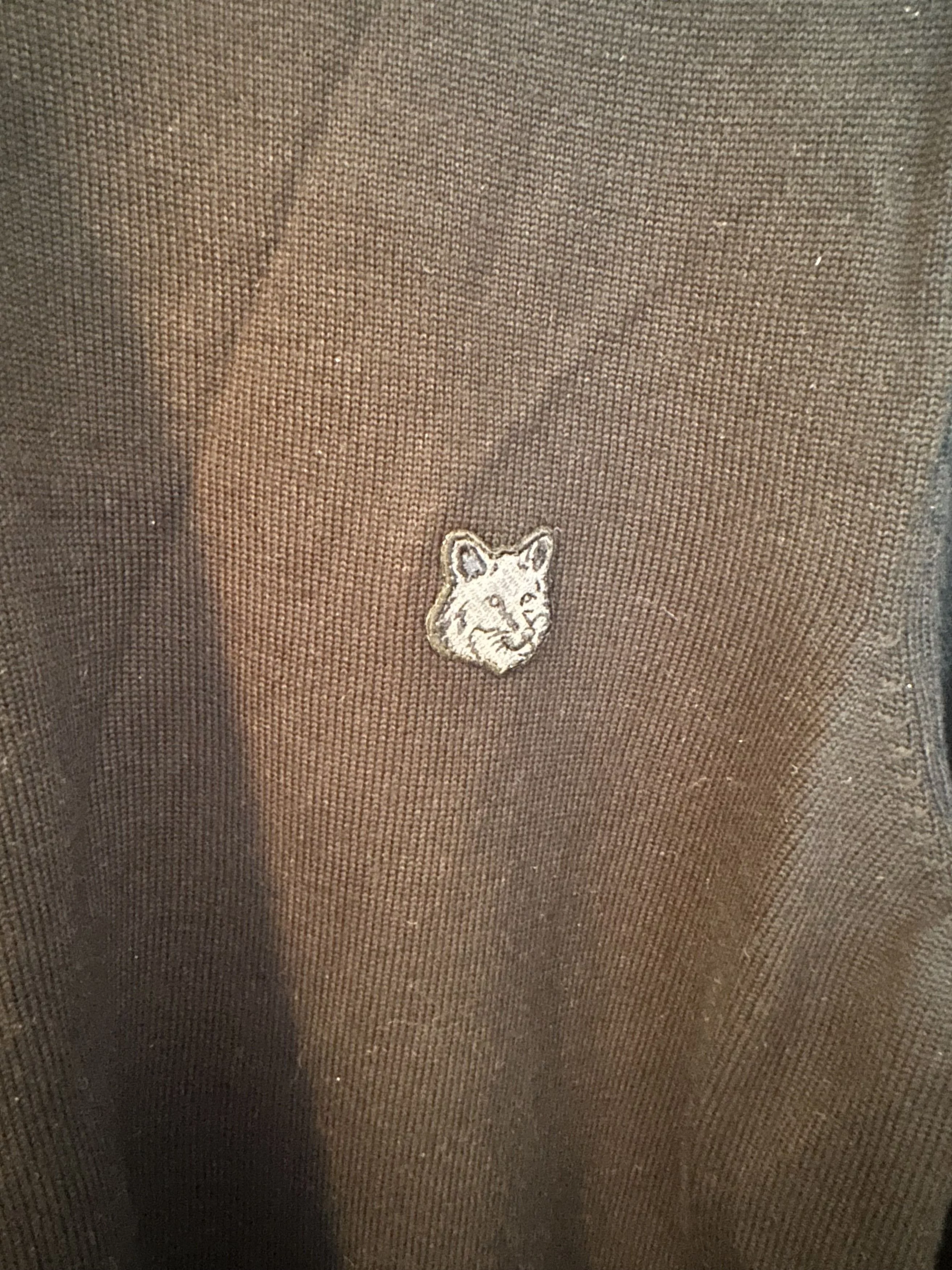 Maison Kitsune Sweaters Knitwear Maison Kitsune Bold Fox Head Patch Regular Jumper Black