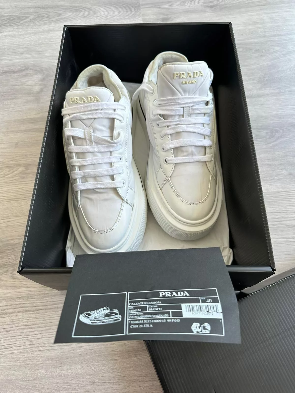 Prada Low Top Sneakers prada macro sneakers White