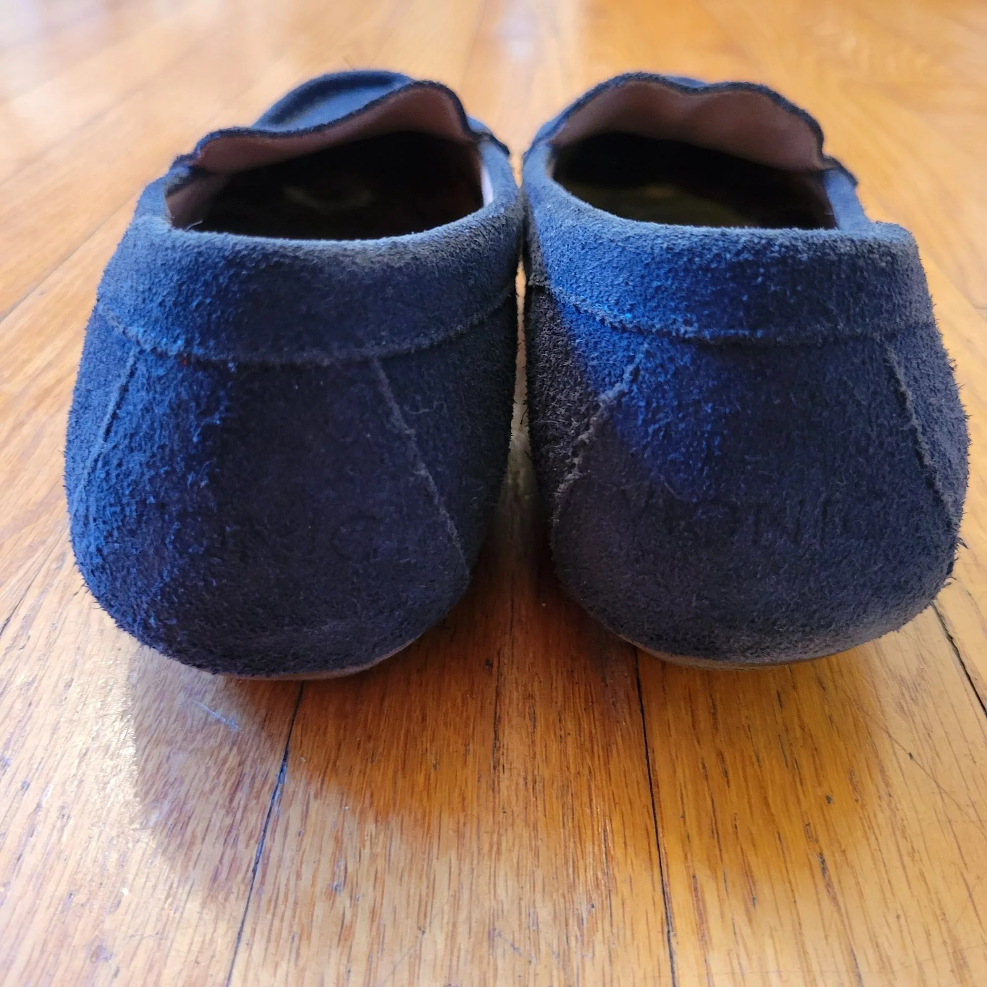 Vionic Flats Vionic DEBBIE Leather Suede Loafers 8W Black Comfort Shoes P