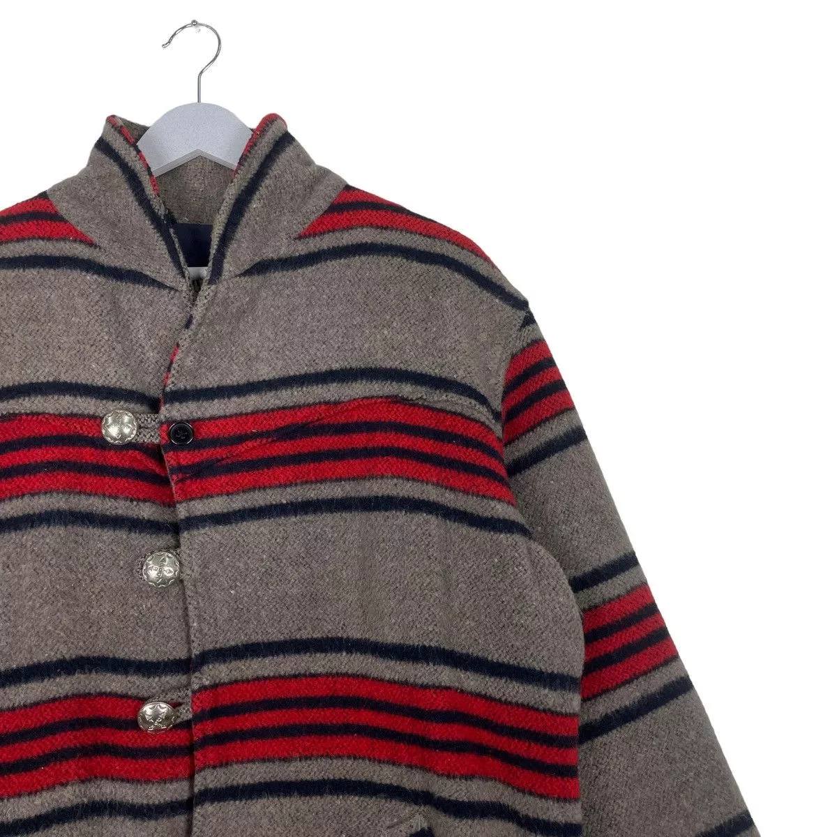 Designer Light Jackets Designer × Japanese Brand × Vintage 💥DEPT STRIPED BUTTON WOOL JACKET Brown