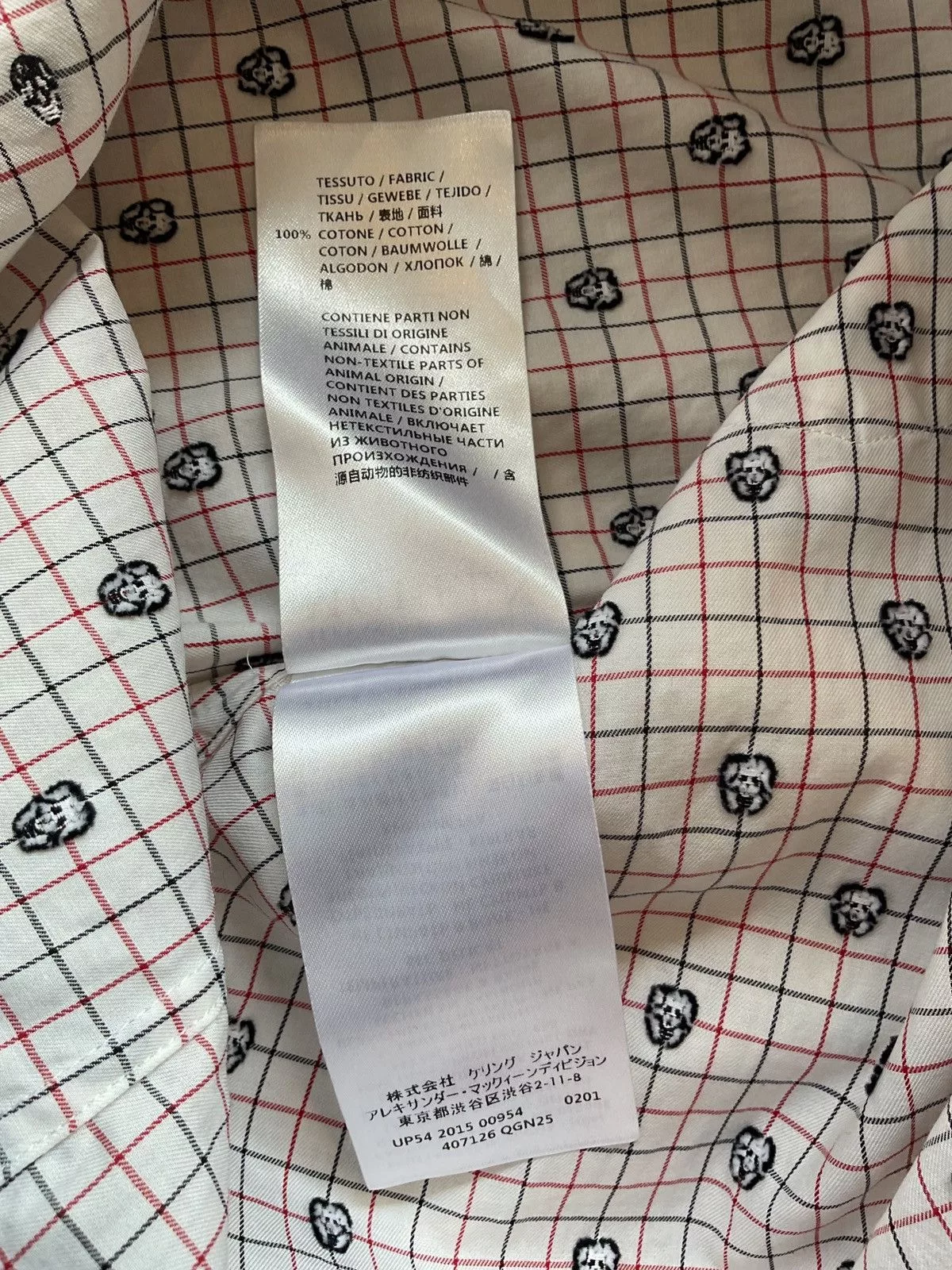 Alexander McQueen Shirts Button Ups Alexander McQueen Mini Skull Collar Shirt Size46 White