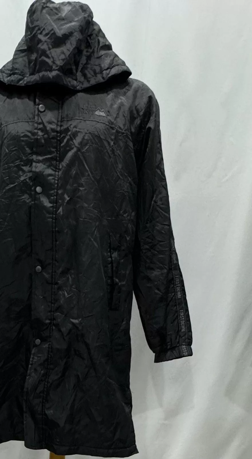 First MFG Co. Light Jackets First MFG Co. FIRST DOWN Long Hoodies Jacket Black Gorpcore
