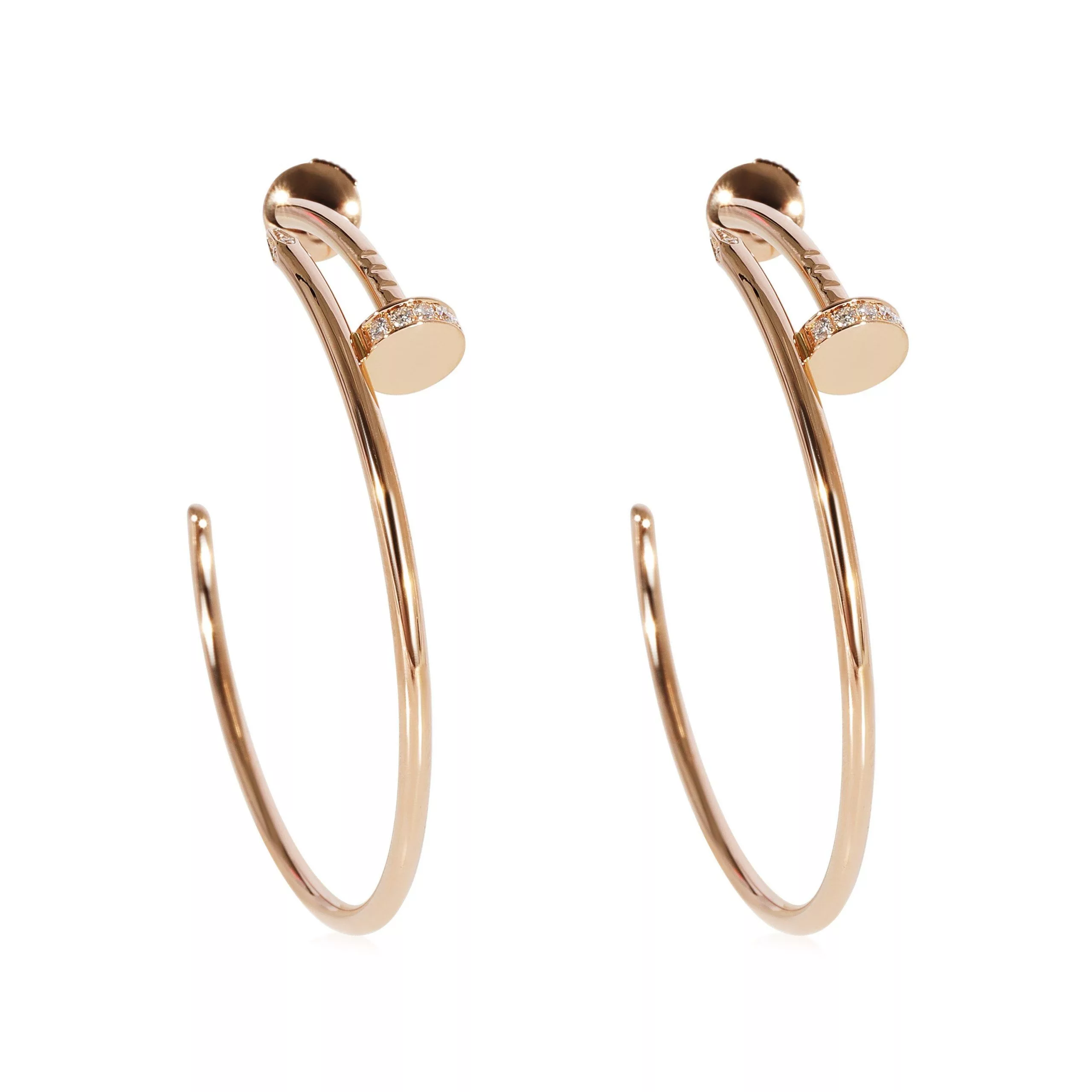 Cartier Rings Cartier Juste un Clou Earrings in 18k Rose Gold 0.17 CTW