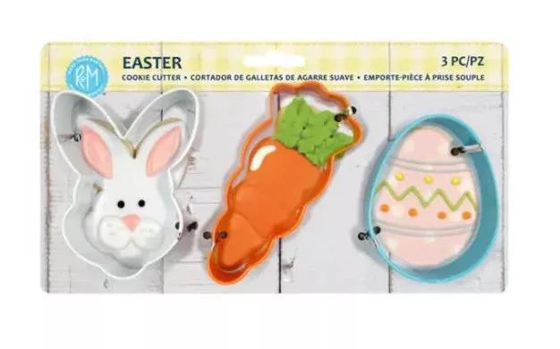 EASTER 3PC COLOR COOKIE CUTTER SET