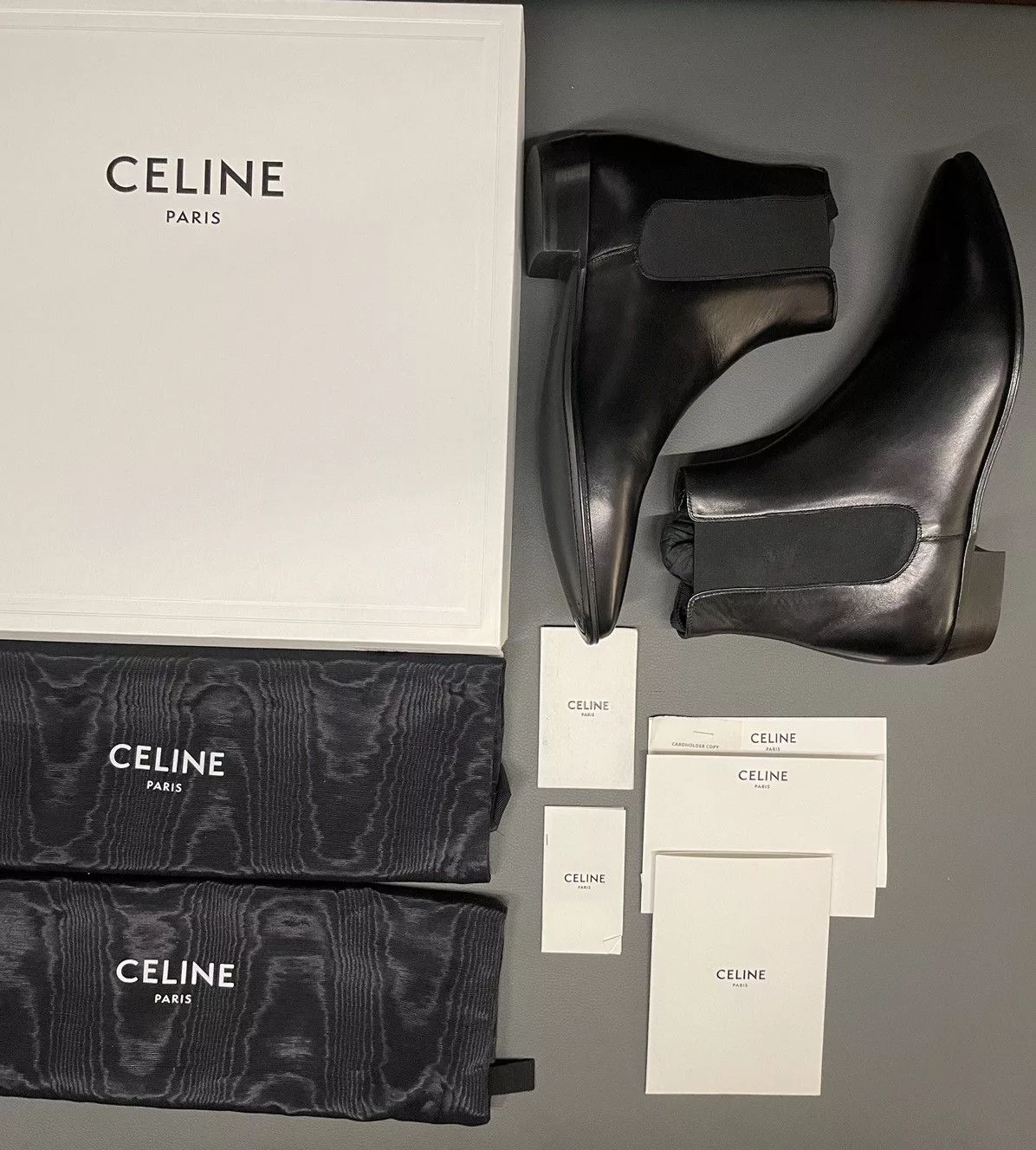Celine Boots Celine × Hedi Slimane Super Runway Brand NEW Hedi Chelsea Boots Limited Edition Black