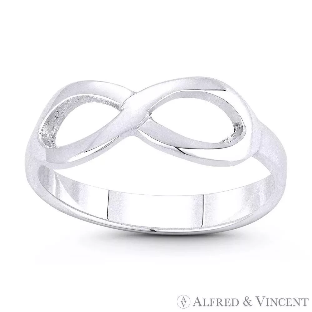 Other Rings Other Infinity Symbol/Figure 8 (6mm) Charm Stackable Ring Silver