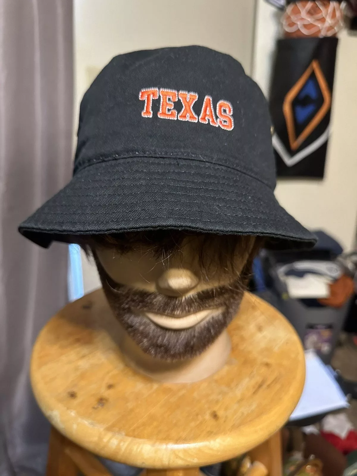 NCAA Hats NCAA × Vintage Vintage NCAA Texas Longhorns “triple black” bucket hat 90s Streetwear