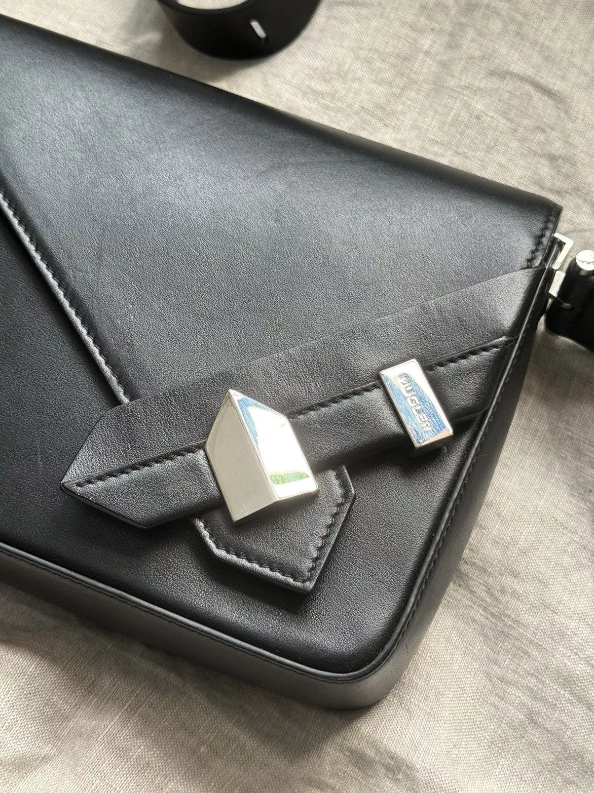 Mugler Shoulder Bags Mugler black leather bag