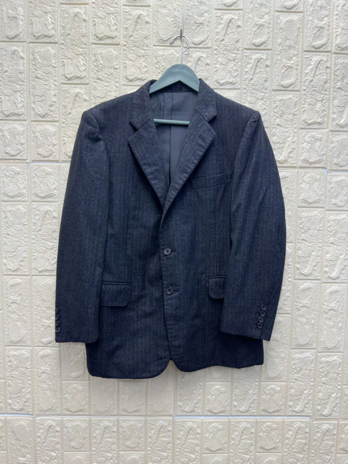 Burberry Blazers Burberry × Vintage Vintage Burberry Wool Single Breasted Blazer Jacket MJ119 Black Luxury