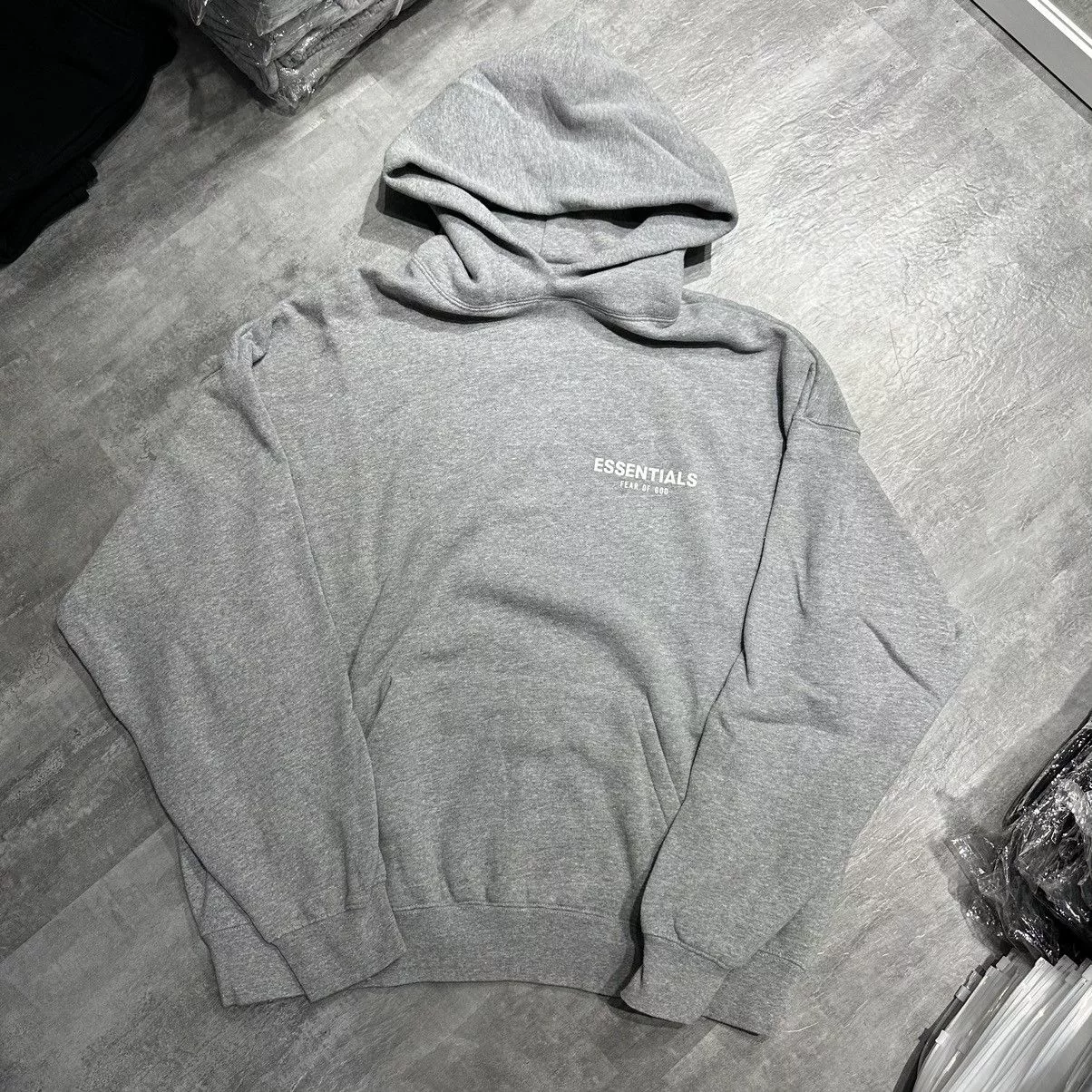 Essentials Sweatshirts Hoodies Essentials FOG Logo Pullover Hoodie SS19 - Grey Gray