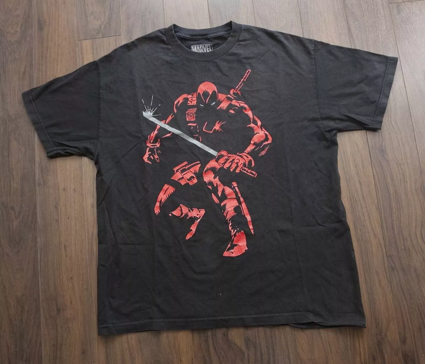 Marvel Comics Short Sleeve T Shirts Marvel Comics Deadpool T Shirt Marvel Size XL Black