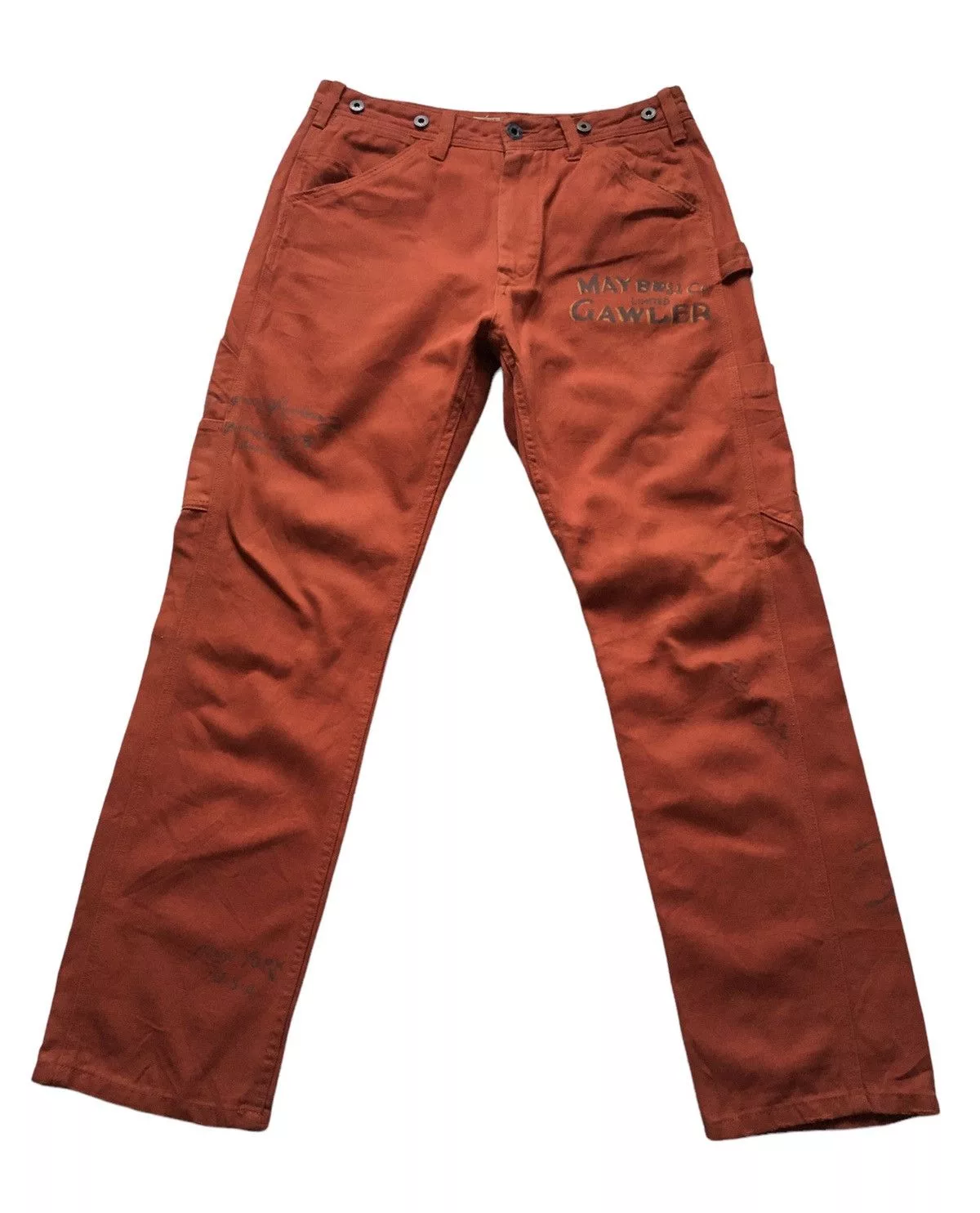 Avirex Casual Pants May Bros & Limited Gawler Avirex Carpenter Trouser Orange Vintage