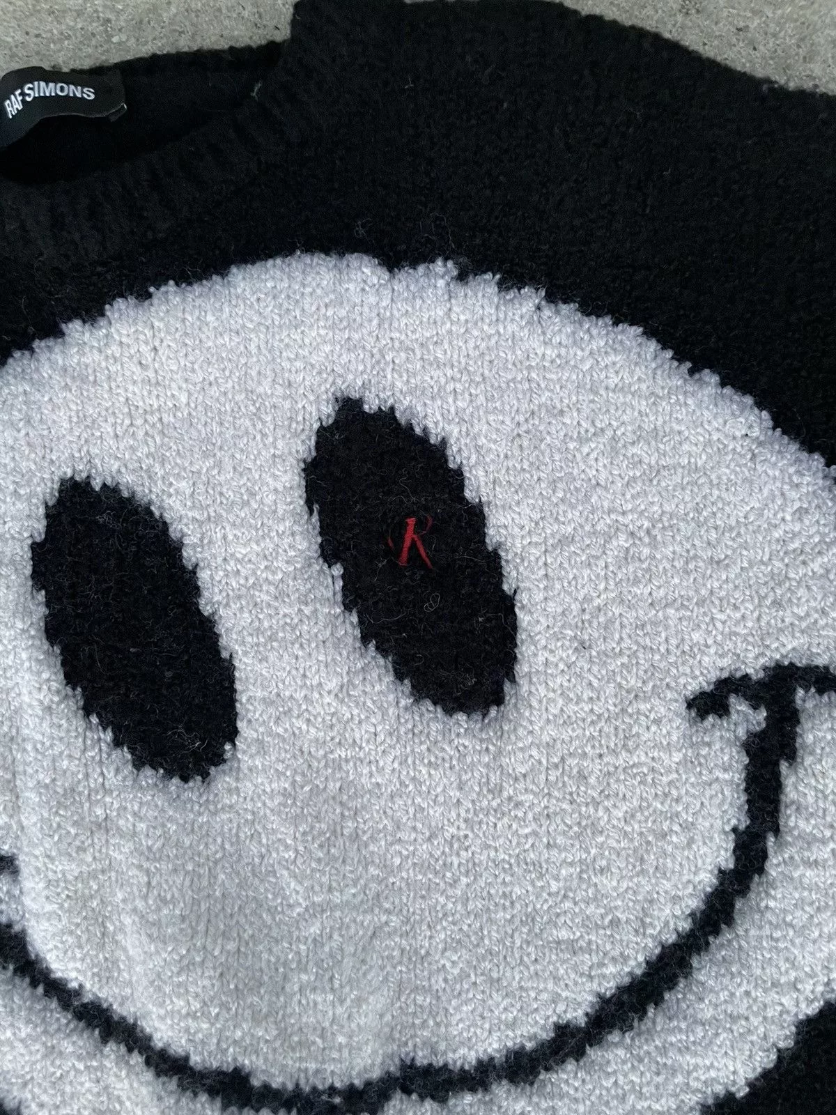 Raf Simons Sweaters Knitwear Raf Simons Smiley Wool Sweater Black