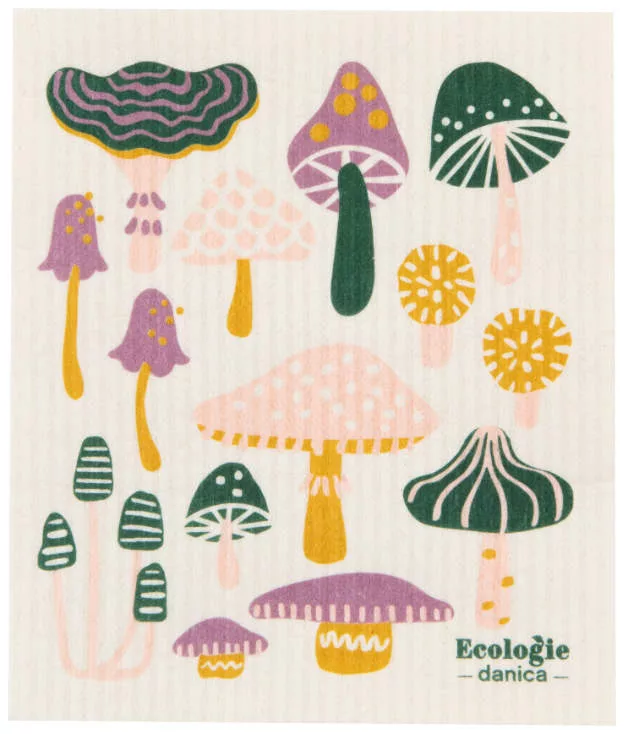 Mushroom Gem Swedish Dishcloth