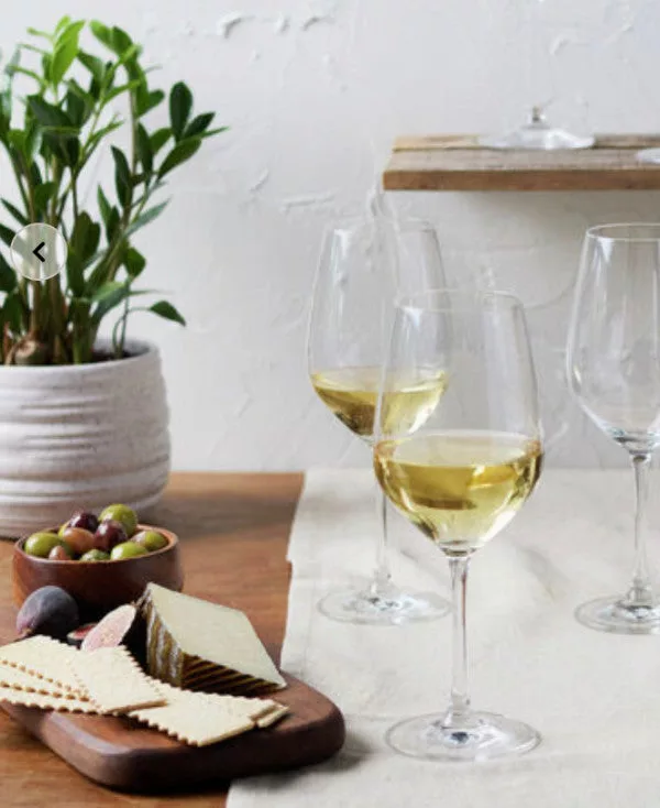 13 oz Prédicat  Burgundy White Glass Single