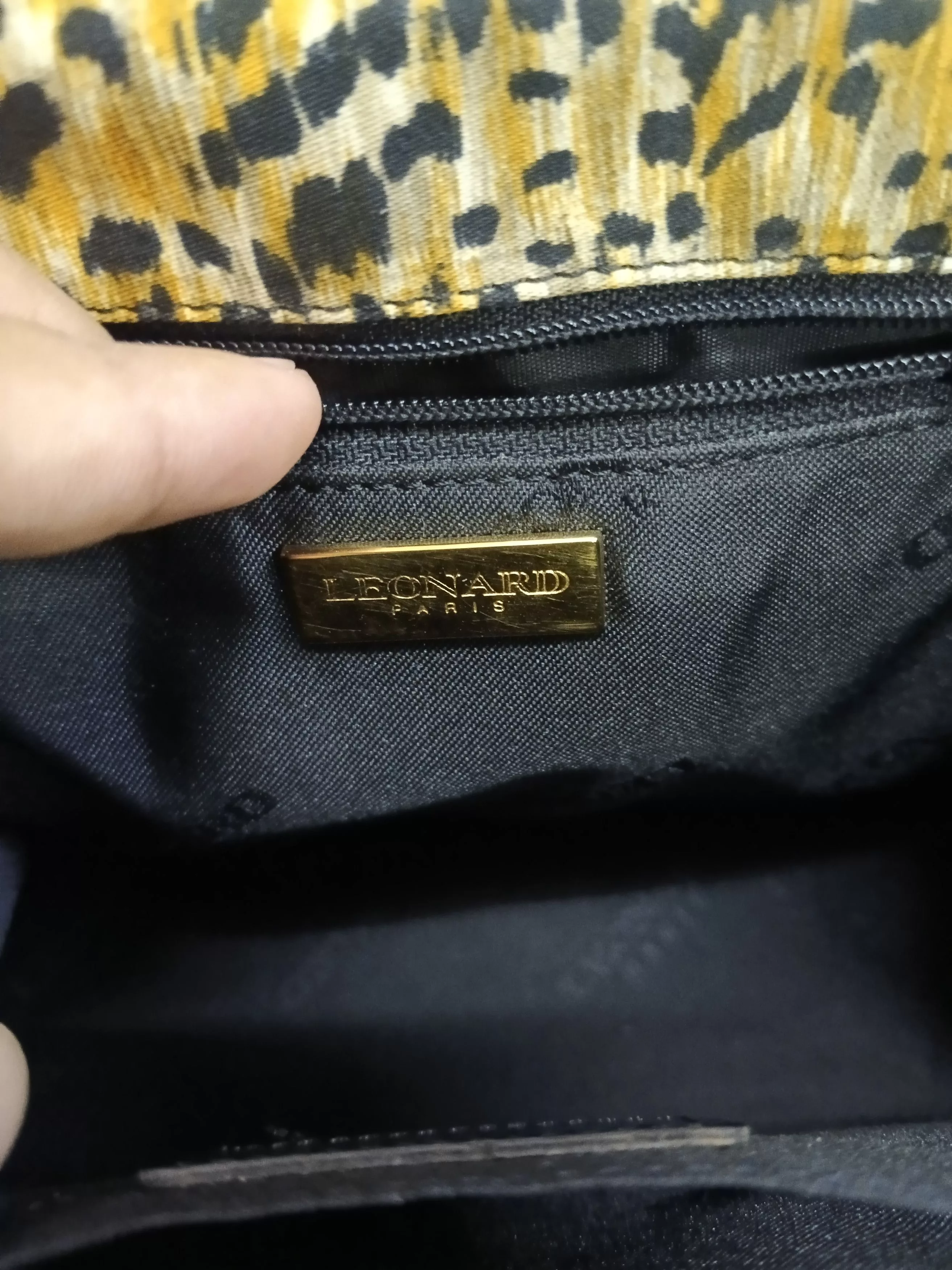 Leonard Paris Handle Bags LEONARD PARIS LEOPARD HANDCARRY Multi