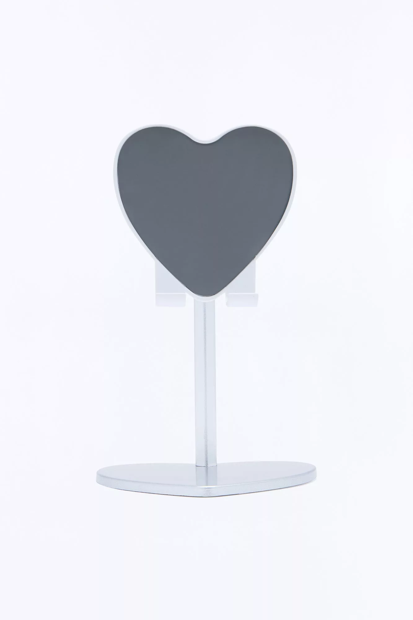 Heart Shape Phone Stand - Silver