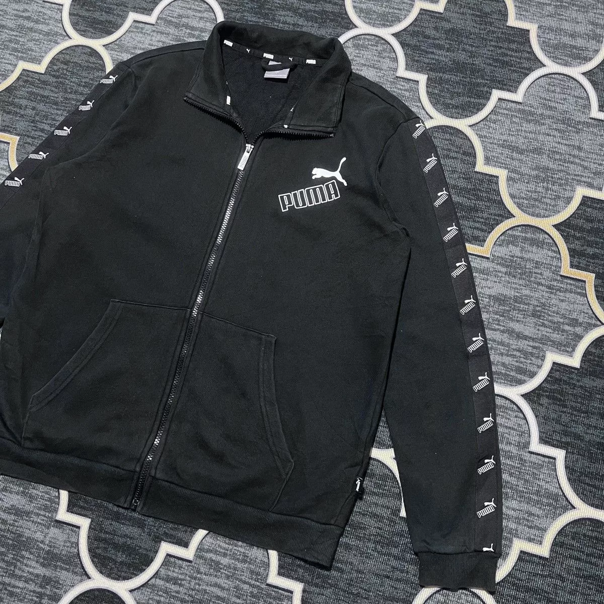 Puma Sweaters Knitwear PUMA SIDETAPED JACKET Black