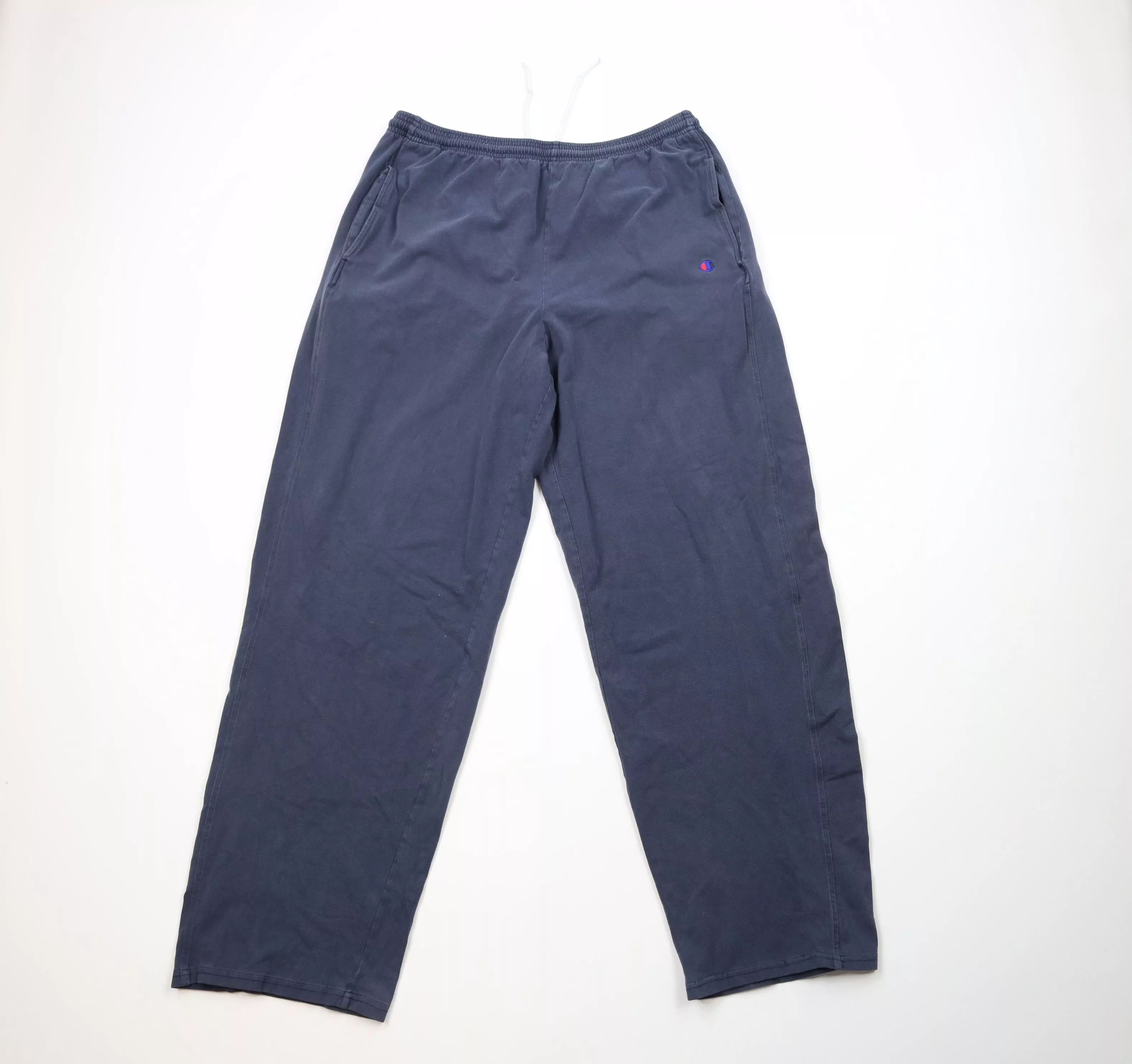 Champion Sweatpants Joggers Champion × Vintage Vintage 90s Champion Classic Logo Wide Leg Sweatpants Blue