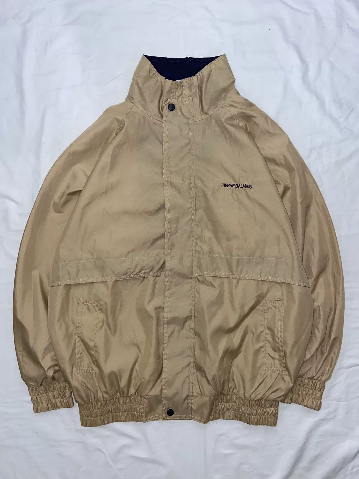 Pierre Balmain Light Jackets Pierre Balmain × Vintage Pierre Balmain Vintage 90s Beige Navy Light Jacket Luxury