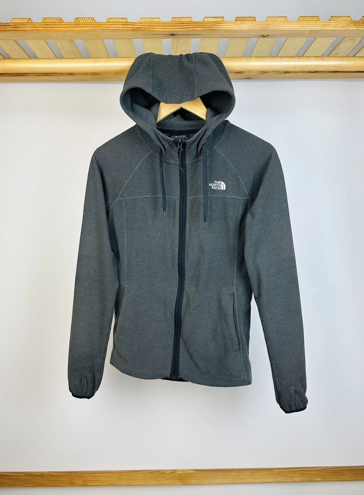 The North Face Sweatshirts Vintage The North Face Zip Fleece Hoodie Gray Gorpcore