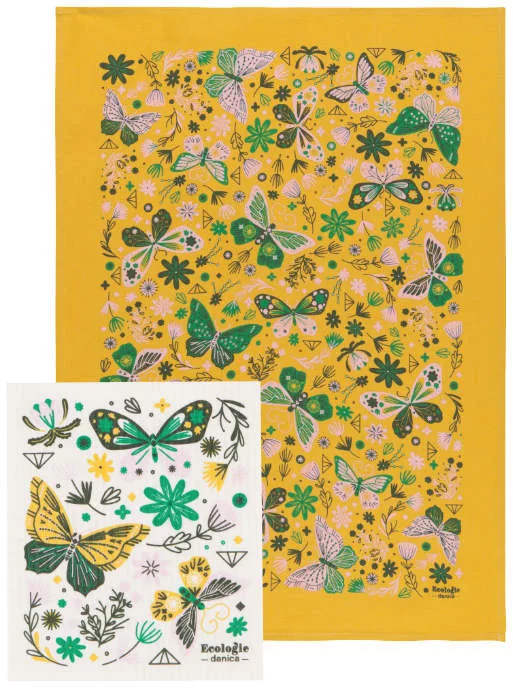 Flutter Dishtowel & Swedish Dishtowel S/2