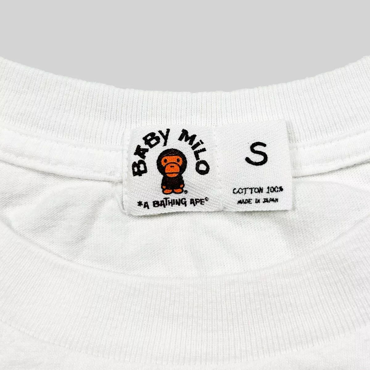 Bape Short Sleeve T Shirts Bape Baby Milo Apelf Tee White