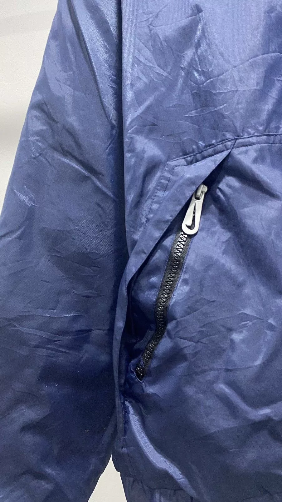 Nike Light Jackets Vintage Nike Big Swoosh Reversible Down Jacket Boxy Blue