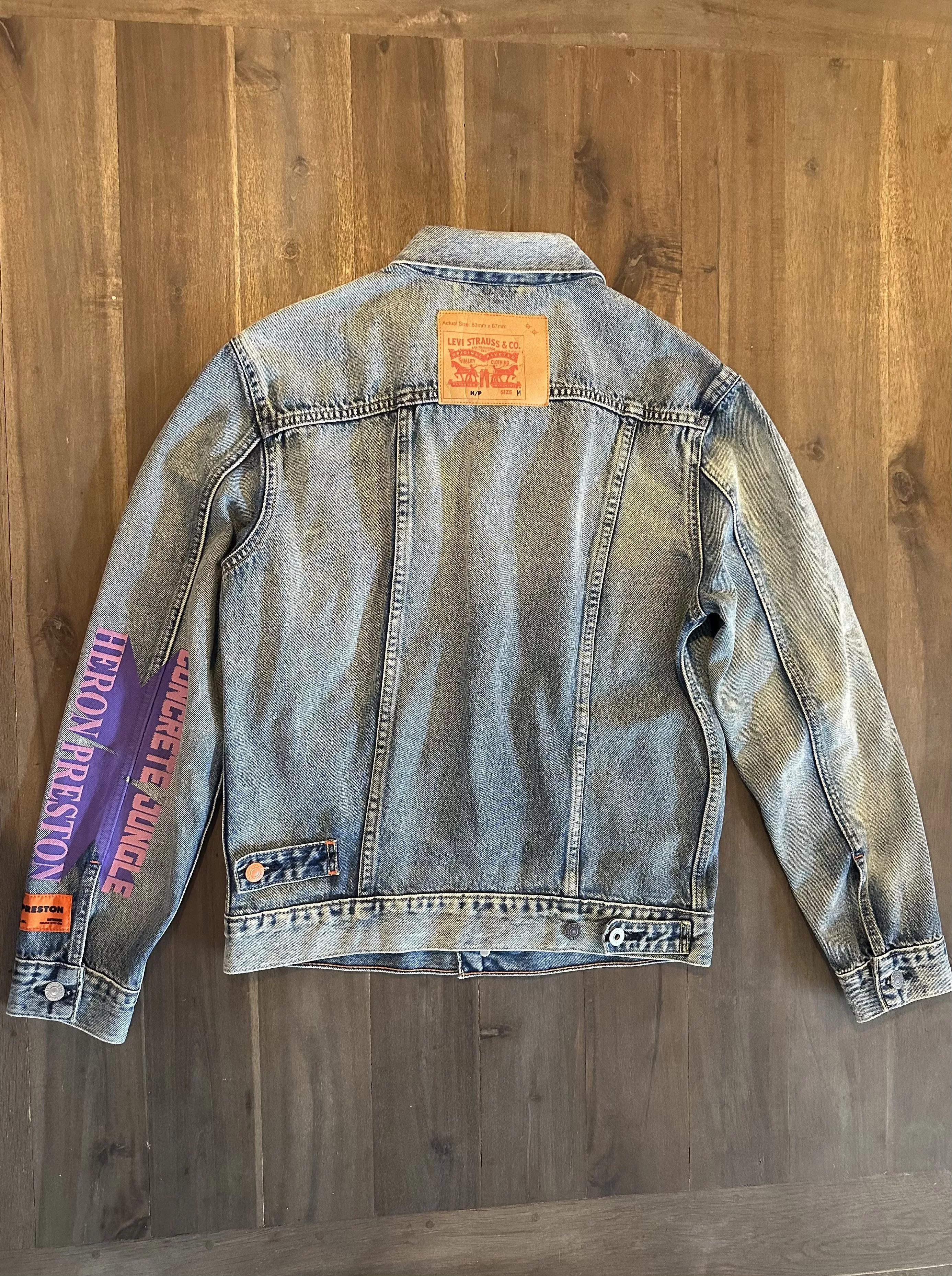 Heron Preston Denim Jackets Heron Preston × Levi's Heron Preston Denim Tracker Jacket Blue