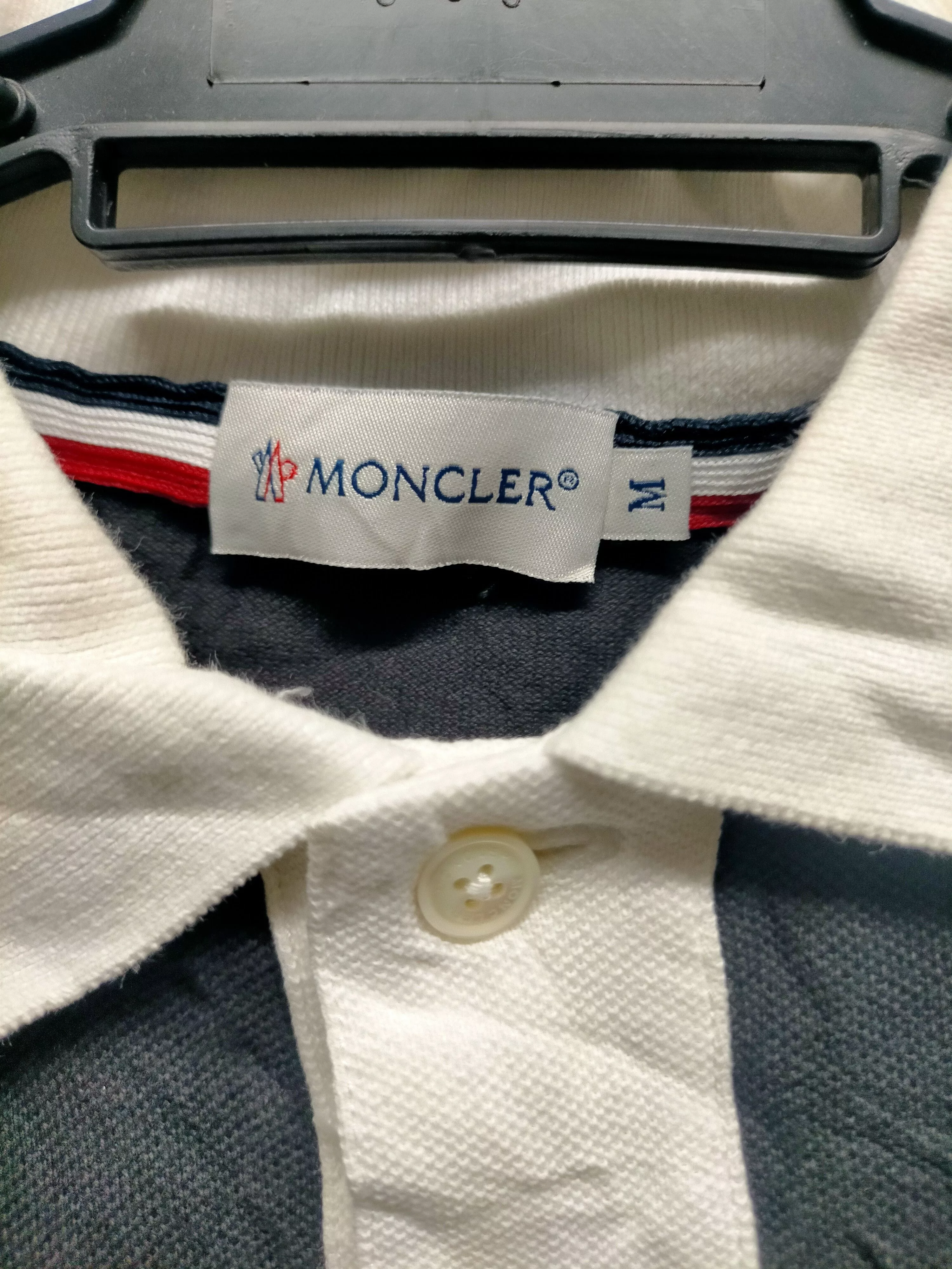 Moncler Polos Moncler Polo Tshirt Black