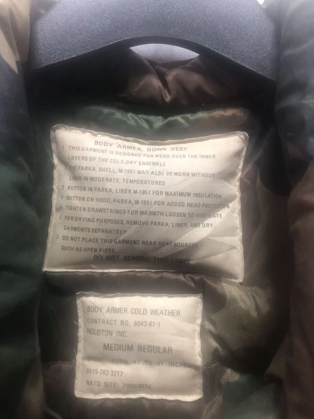 Buzz Rickson's Vests Buzz Rickson's HOUSTON INC Body Armer Down Vest Jacket Green Vintage
