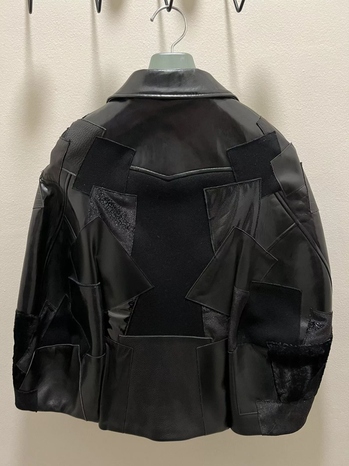 Comme des Garcons Leather Jackets Comme des Garcons × Junya Watanabe Junya Watanabe AD14 Runway Leather Jacket Black