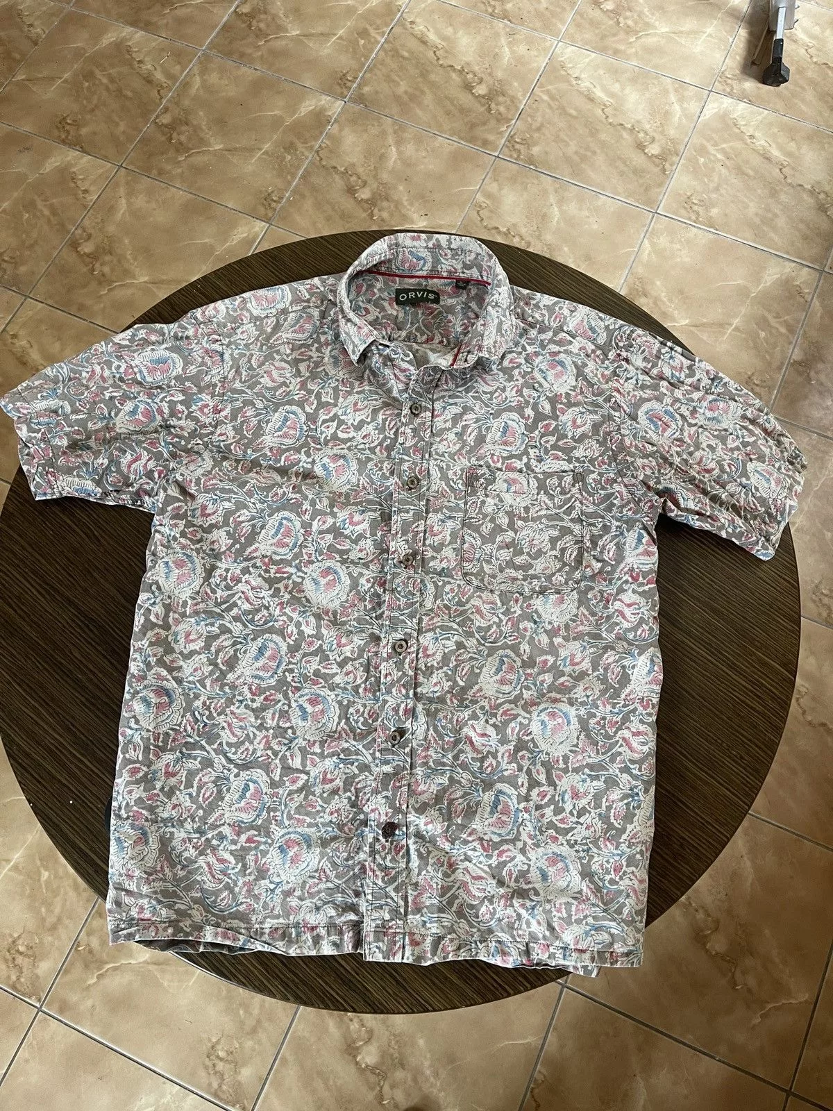 Orvis Shirts Button Ups Orvis vintage kalamkari block printed Hawaiian ss shirt Multi Streetwear