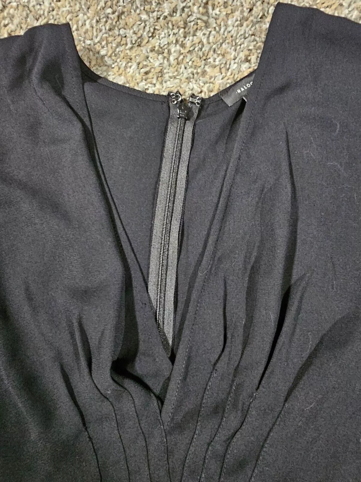 Designer Blouses Designer Halogen V-Neck Black Blouse Size M