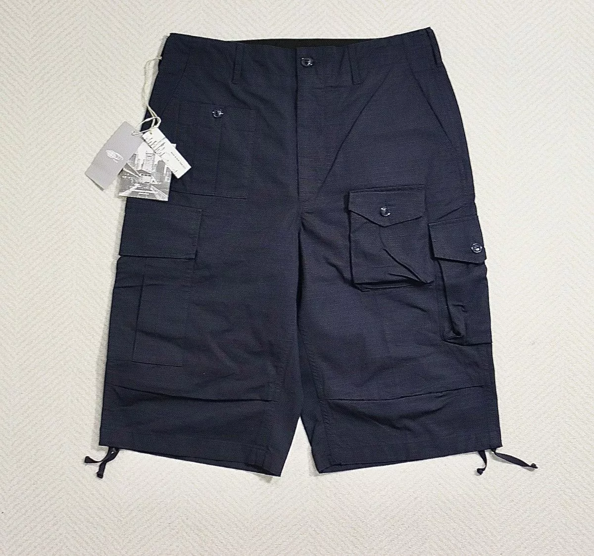 Engineered Garments Shorts Engineered Garments FA Pant Flight Shorts Blue