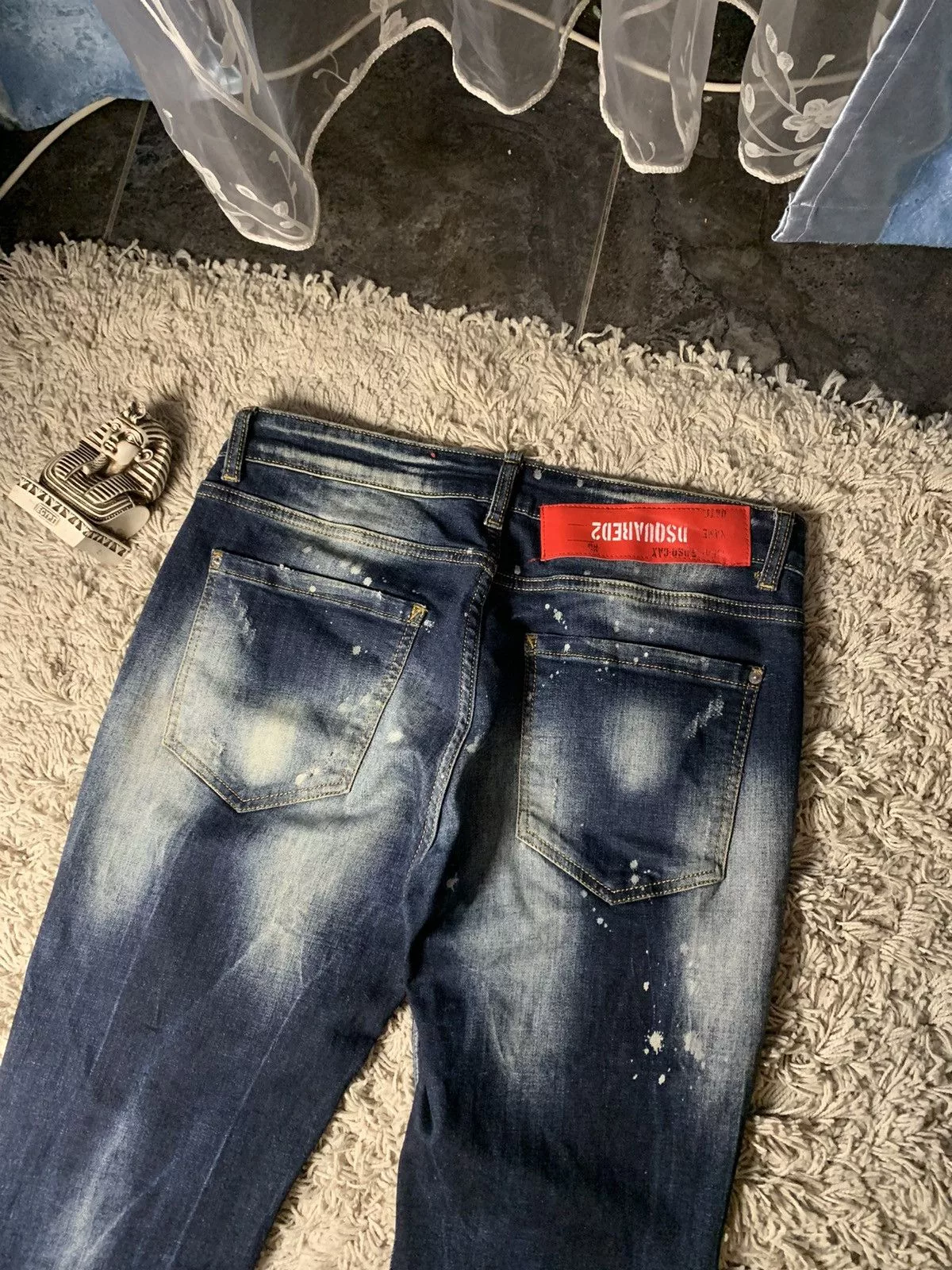 Dsquared2 Denim Dsquared2 × Vintage Dsquared2 distressed denim pants Blue Streetwear
