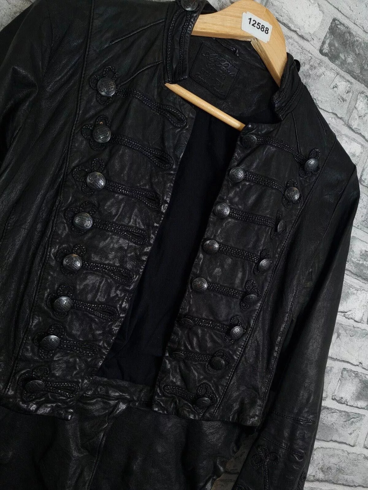 Allsaints Jackets Allsaints All Saints Leather Uk 10 KARST Leather Tailcoat Steampunk Black