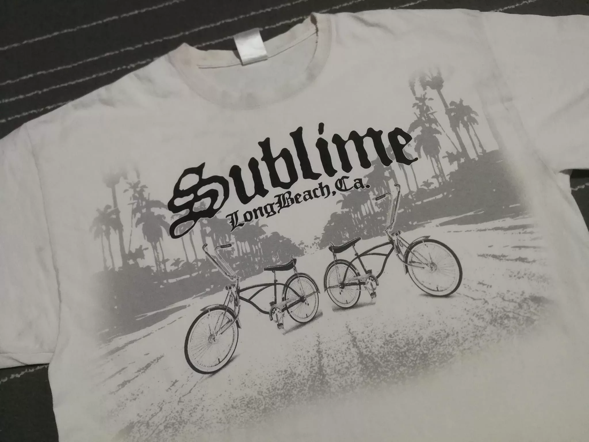 Gildan Short Sleeve T Shirts Gildan Y2K Sublime long beach ca band tee L White