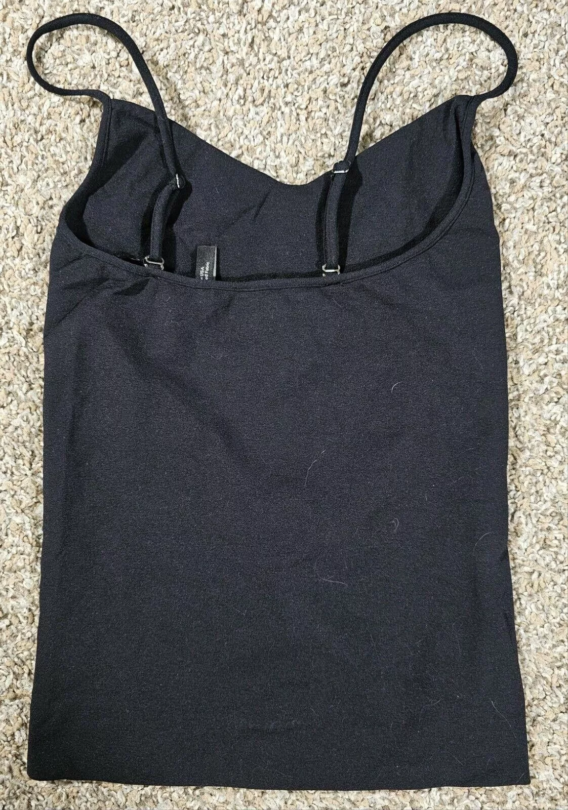 Theory Blouses Theory Black Spaghetti Strap Deep V-Neck Camisole Crop Top