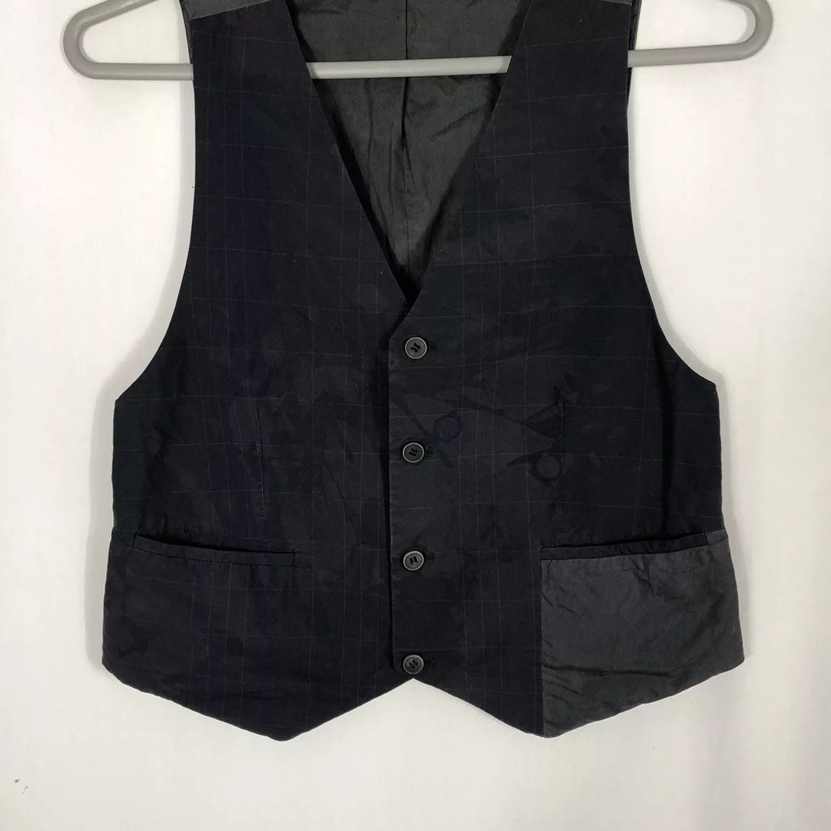 Helmut Lang Vests ❤️Authentic❤️Helmut Lang Dark Splash Abstract Buttons Vests Blue