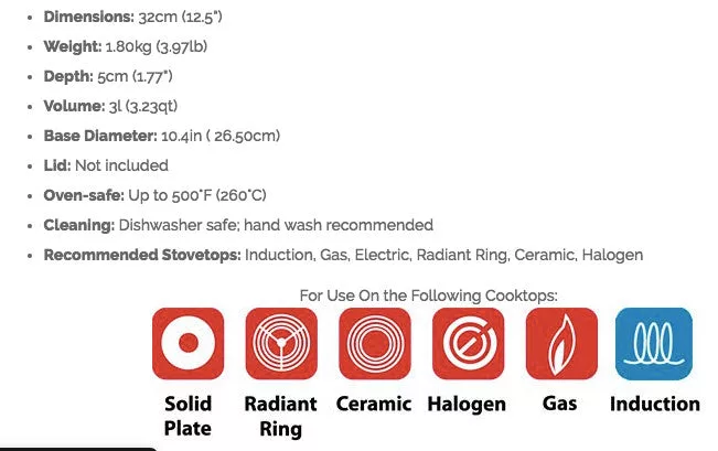 XD Induction 12.5" Fry Pan