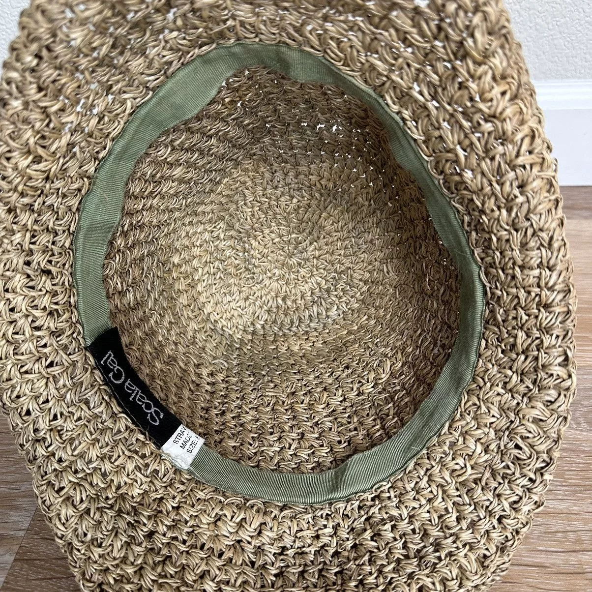 Other Hats Other Scala Gal Straw Packable Summer Hat Brown