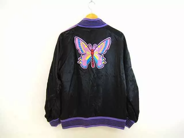 Needles Light Jackets Needles Jacket Satin Sukajan Patchwork Black